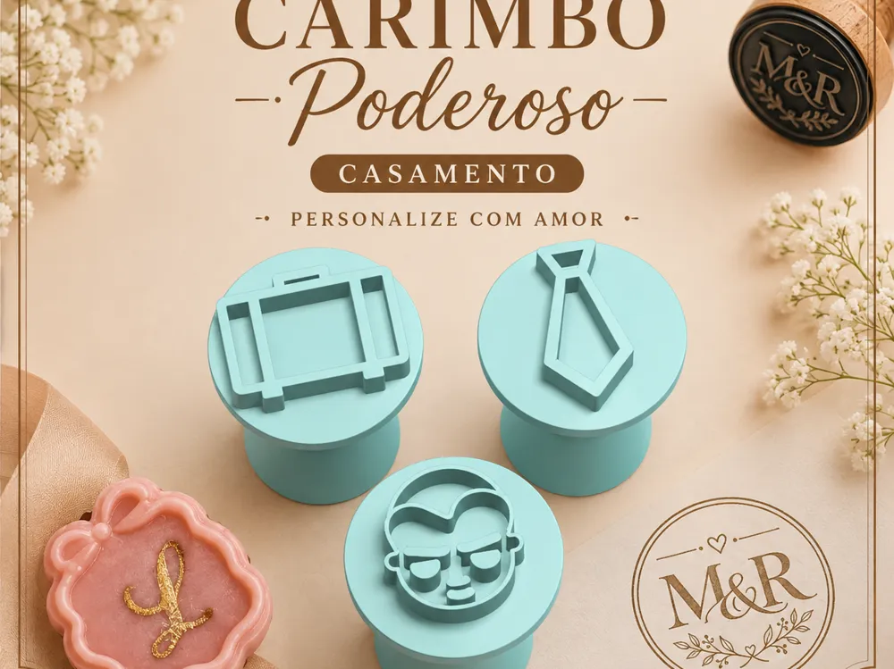 Kit 3 carimbos para doces poderoso chefinho - Stamps, Stencils & Embossers, in stock in India