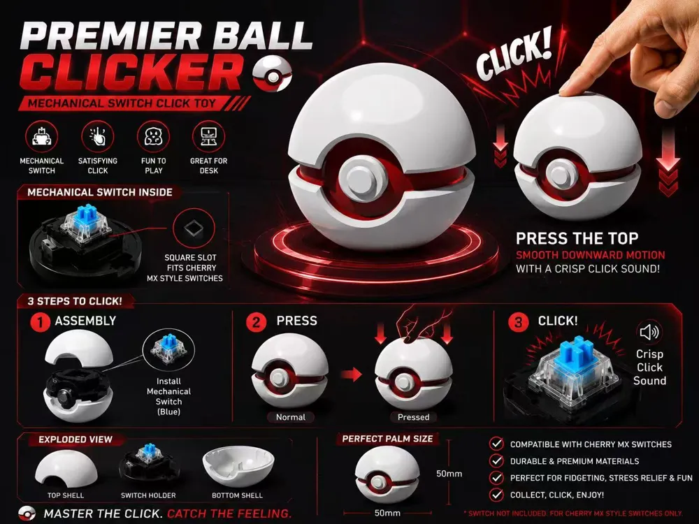 PREMIER BALL CLICKER 2026, photo 3 of 4 - PREMIER BALL CLICKER 2026 Toys & Games