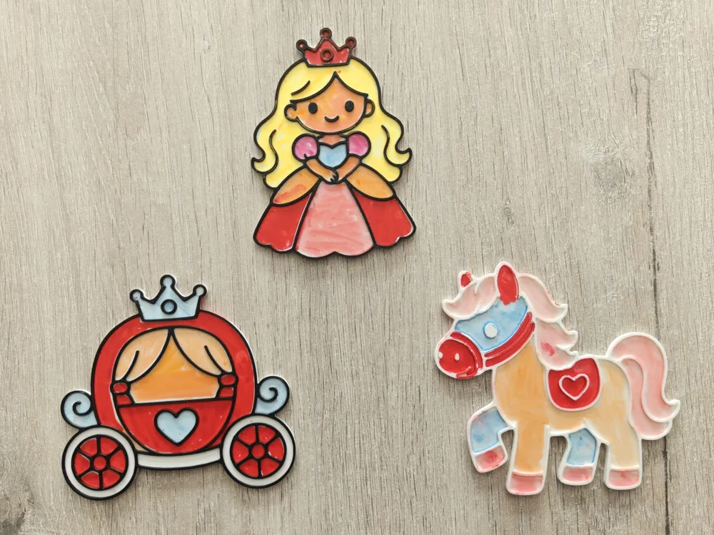 Princess Coloring Set (5 Shapes), photo 2 of 4 - Princess Coloring Set (5 Shapes) Figurines & Collectibles