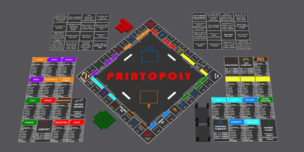 Monopoly Inspired Board Game, photo 2 of 4 - Classic Board Games & Game Sets, board agmes