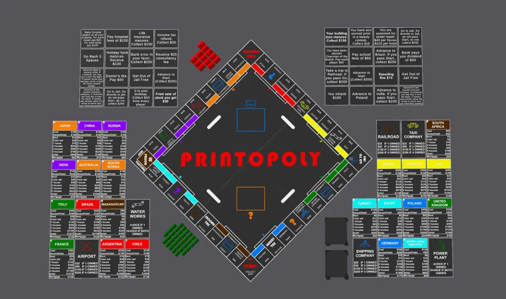 Monopoly Inspired Board Game, photo 4 of 4 - Classic Board Games & Game Sets, customisable