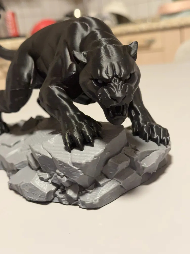 Prowling Black Panther (Commercial Use Allowed), photo 3 of 4 - Prowling Black Panther (Commercial Use Allowed) Generative Art