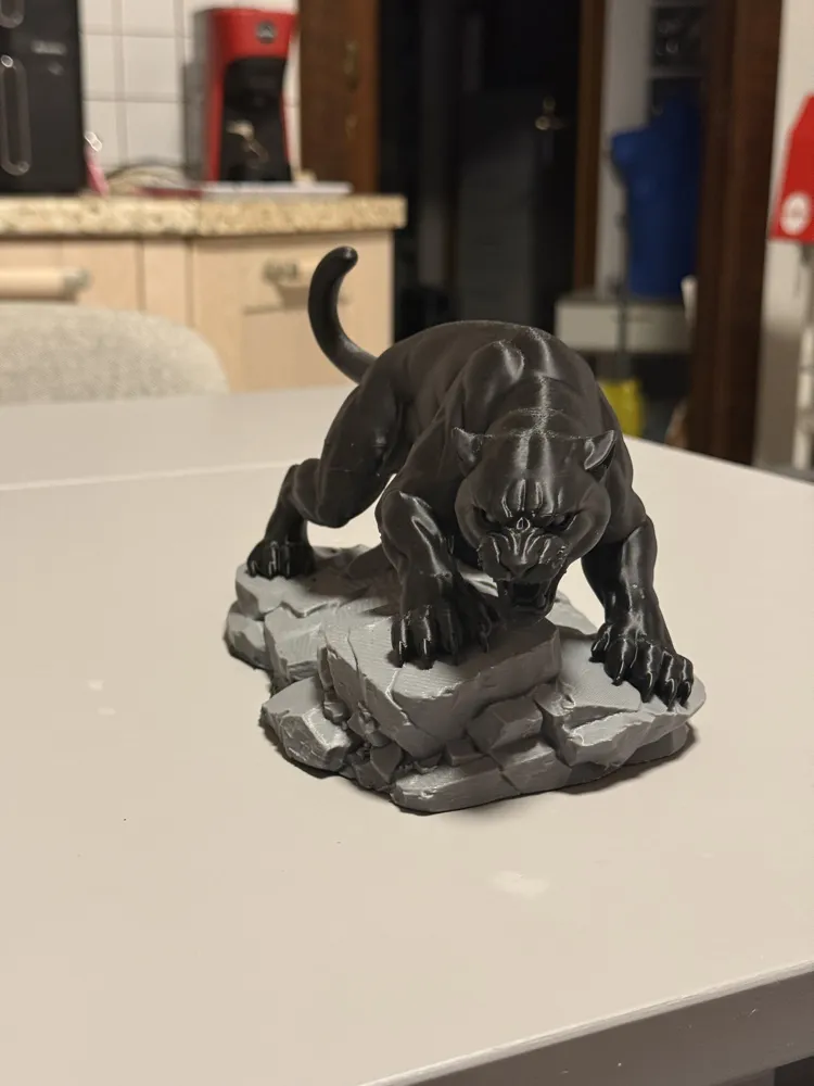 Prowling Black Panther (Commercial Use Allowed), photo 4 of 4 - Prowling Black Panther (Commercial Use Allowed) Generative Art