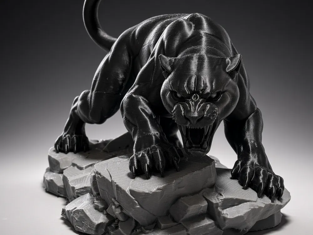 Prowling Black Panther (Commercial Use Allowed) - Statues, in stock in India