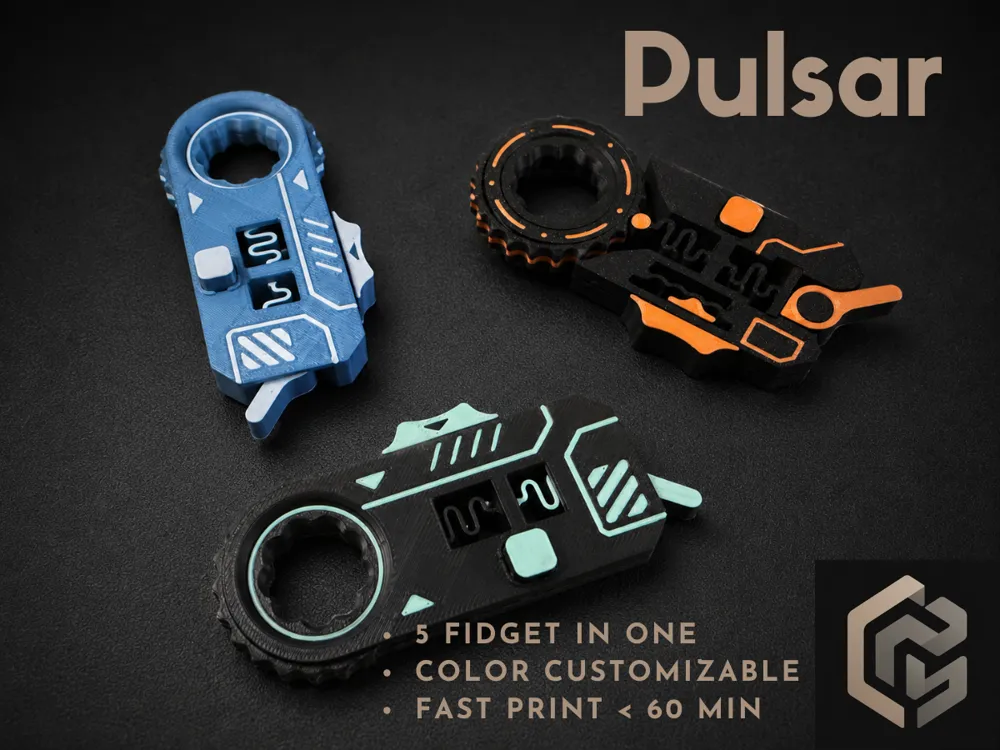 Fidget Toy Slide EDC 5 in 1 Cyberpunk