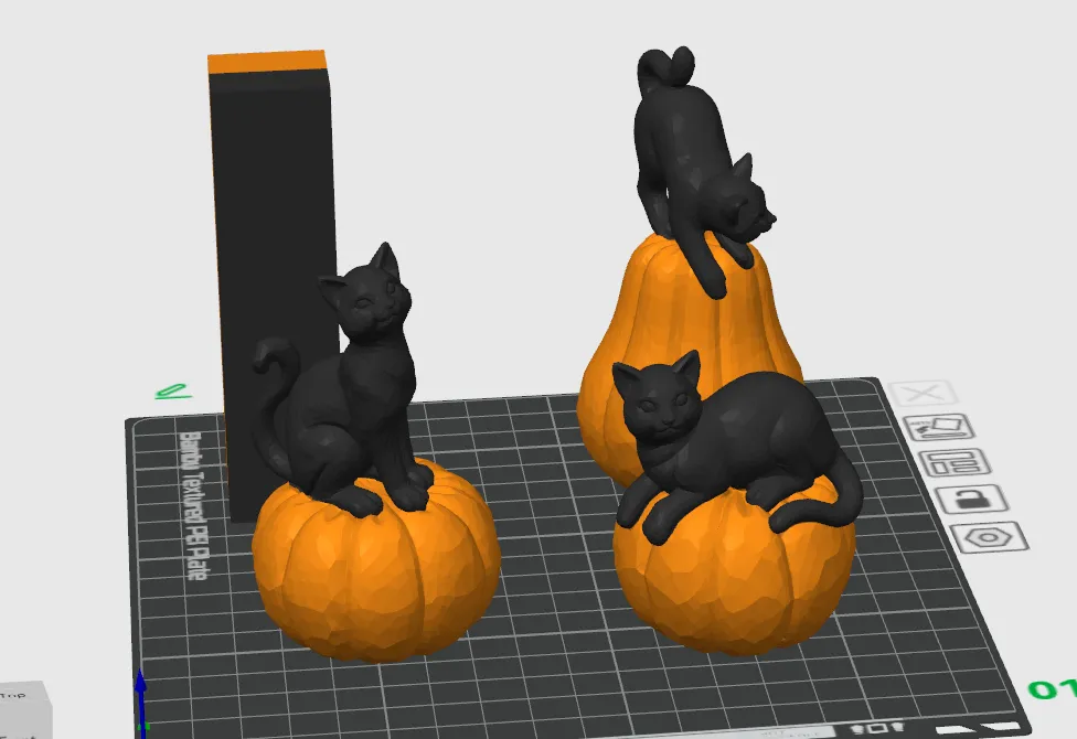 pumpkin cats, photo 2 of 3 - pumpkin cats Household