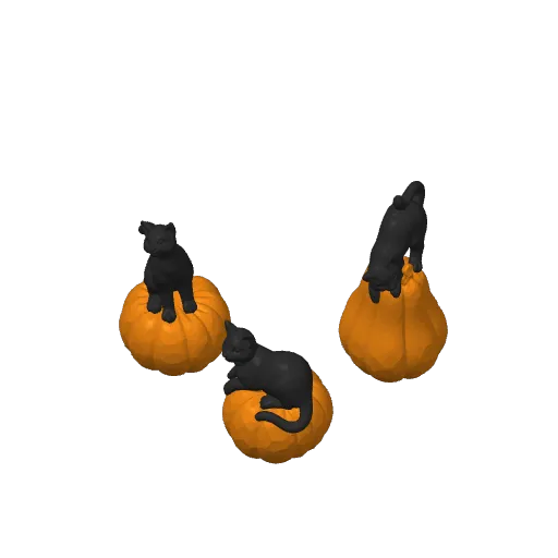 pumpkin cats, photo 3 of 3 - pumpkin cats Household