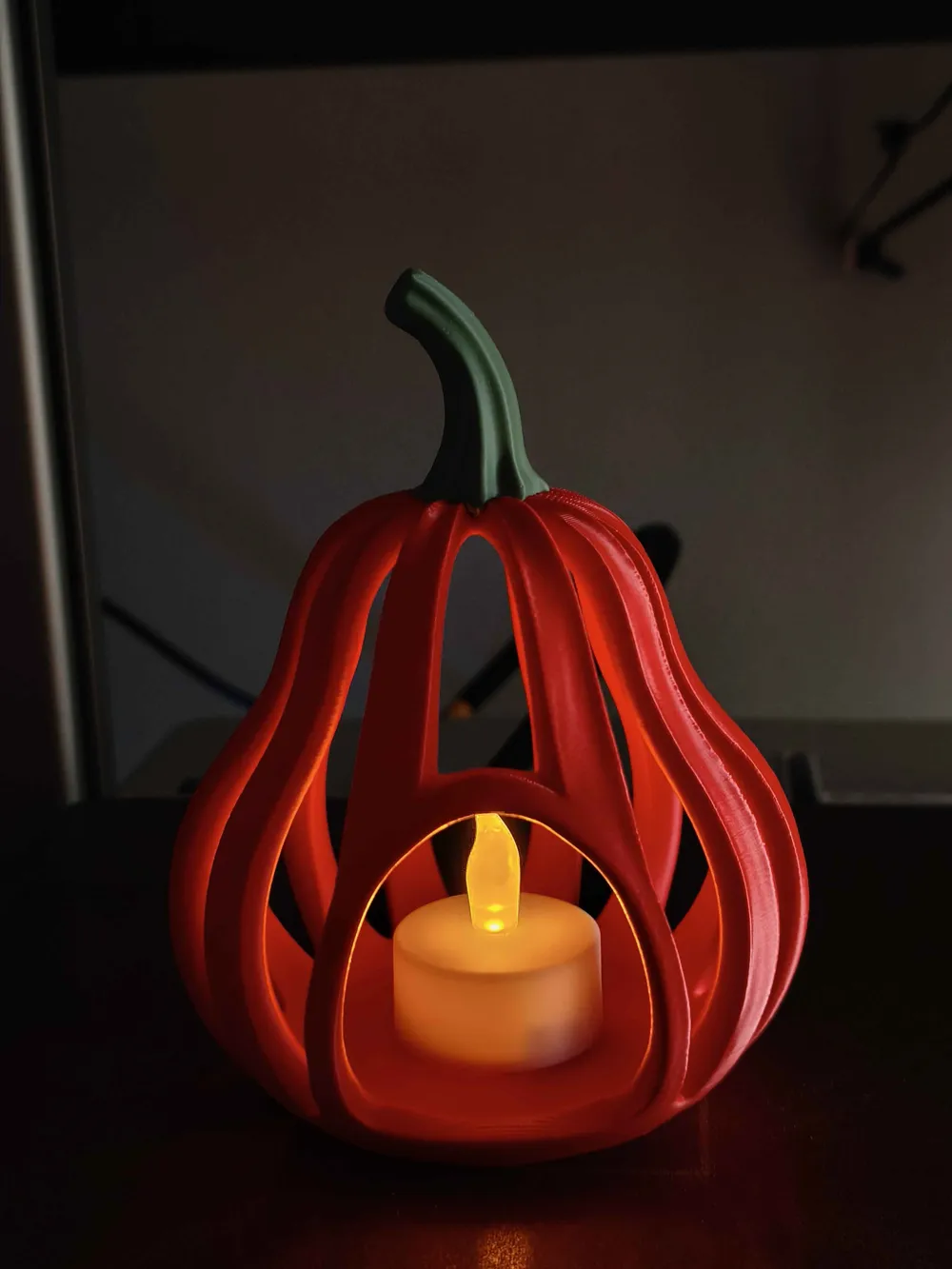 Pumpkin Lantern, Cozy Autumn LED Tealight Decor, photo 2 of 4 - Pumpkin Lantern, Cozy Autumn LED Tealight Decor Household