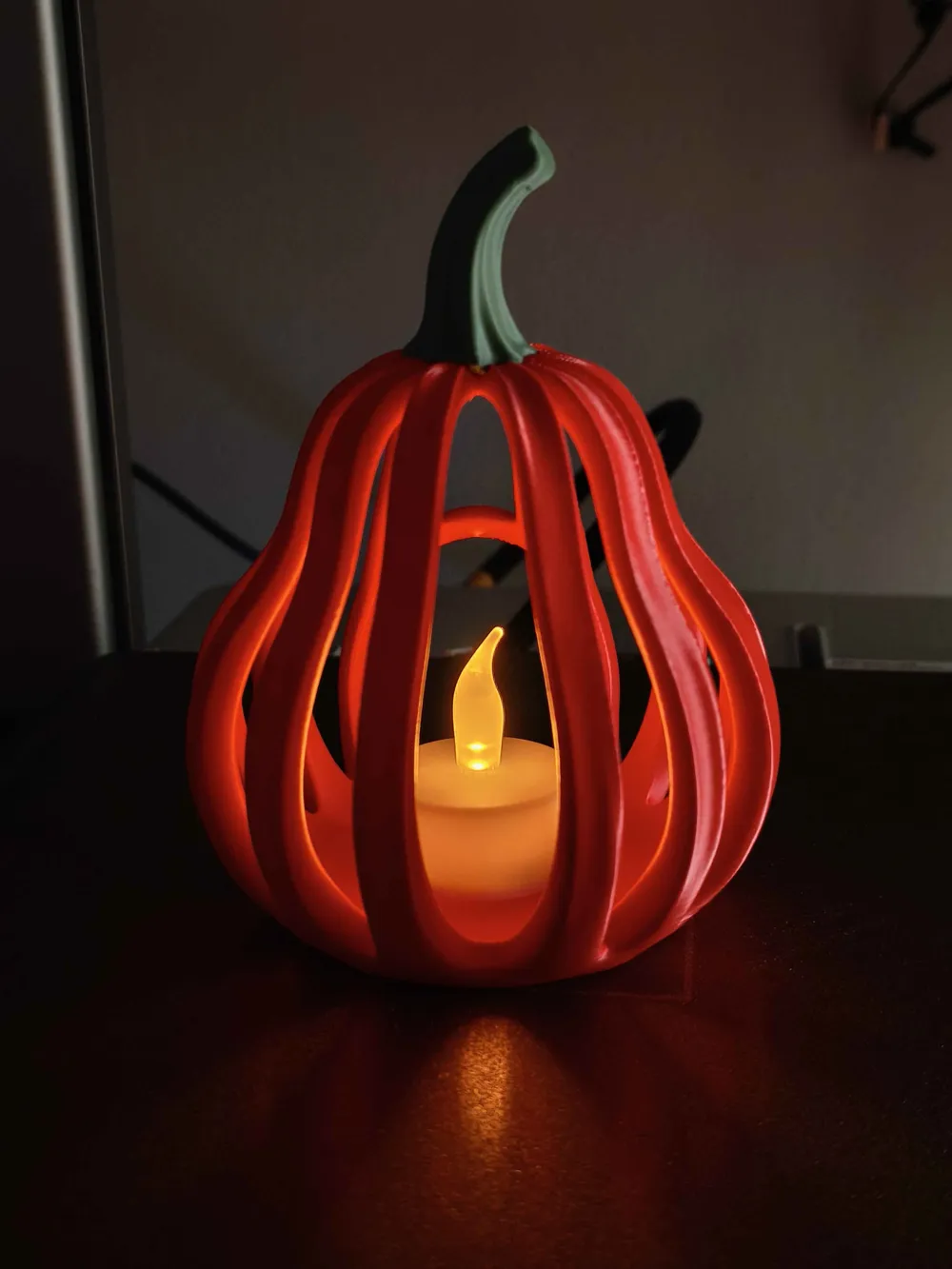 Pumpkin Lantern, Cozy Autumn LED Tealight Decor, photo 3 of 4 - Pumpkin Lantern, Cozy Autumn LED Tealight Decor Household
