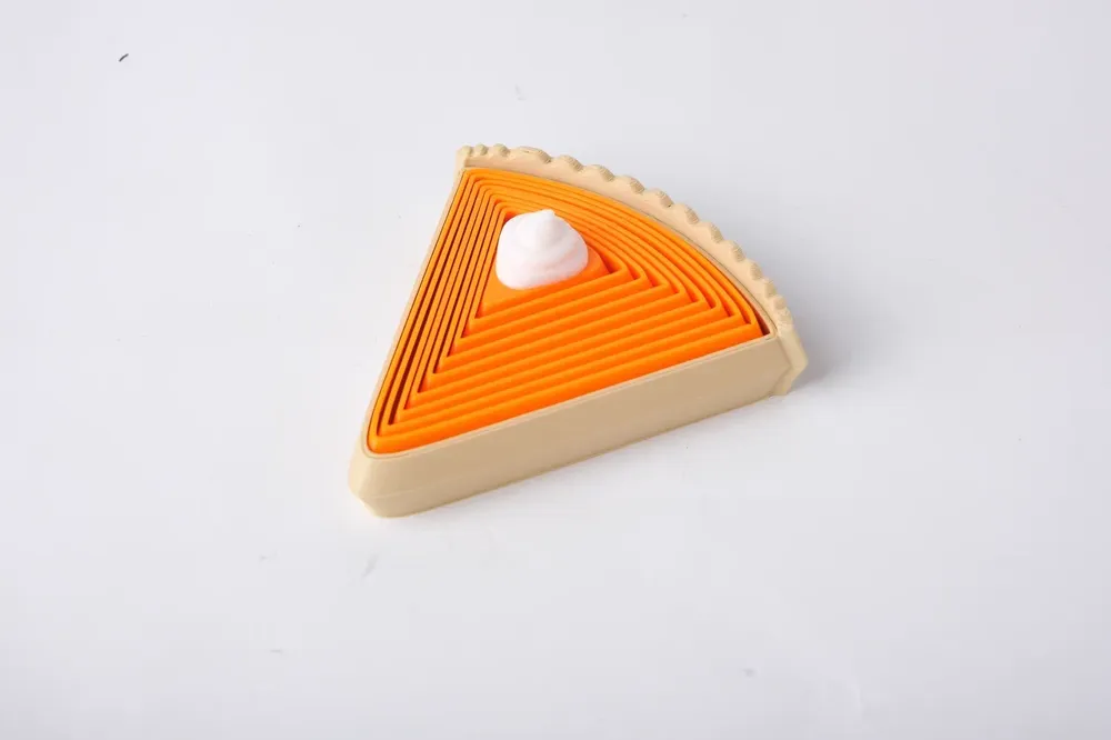 Pumpkin Pie Flexi Toy, Articulated Fidget Slice, photo 3 of 4 - Pumpkin Pie Flexi Toy, Articulated Fidget Slice Household