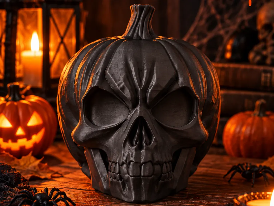 Pumpkin Skull, Décoration Halloween - Pumpkins & Jack-o-lanterns, in stock in India