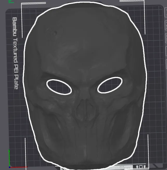 Punisher 3D scanned from Physcial Mask, another view - Skull Masks, punisher mask