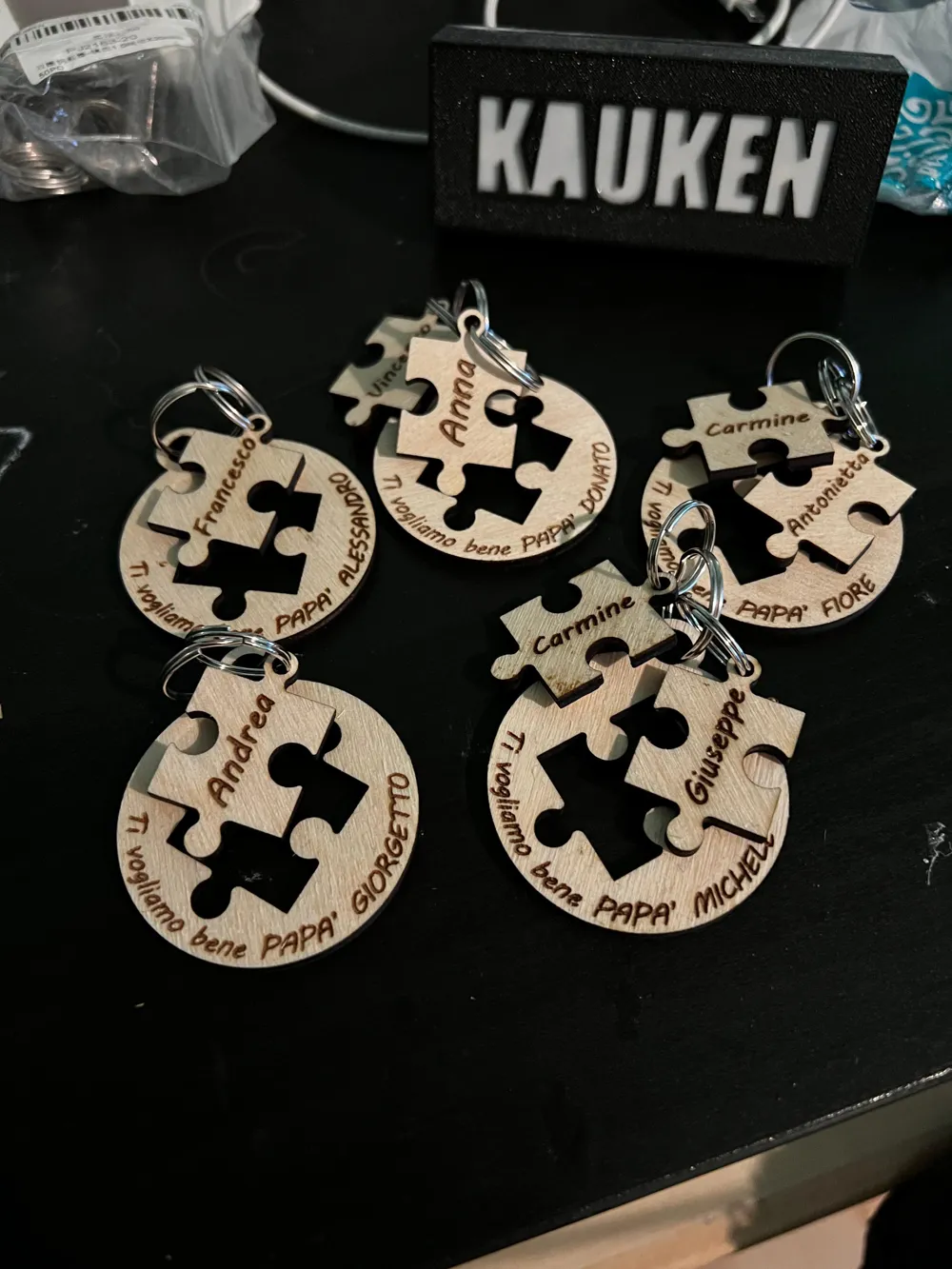 Portachiavi Puzzle con Nomi, photo 2 of 4 - Name & Letter Keychains, keychain