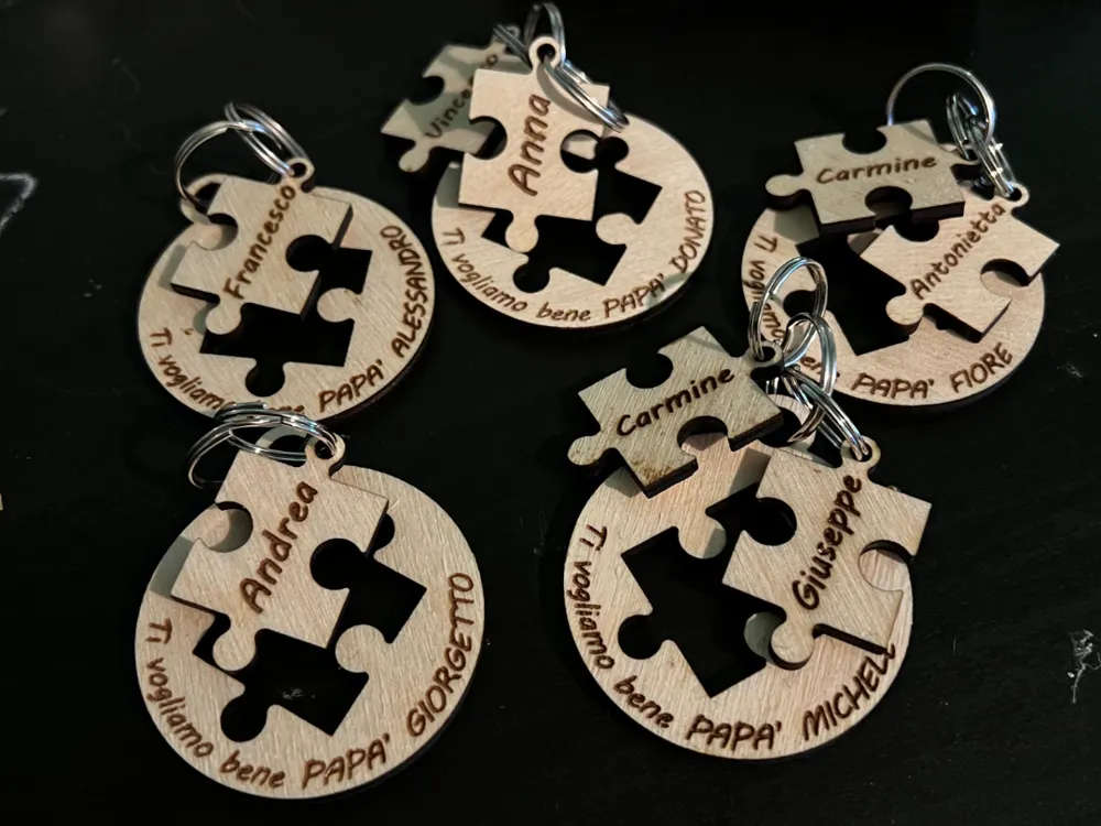 Portachiavi Puzzle con Nomi