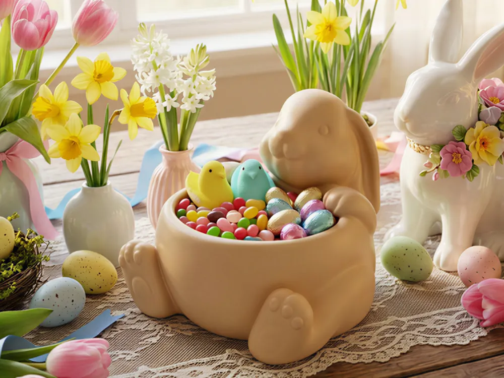 Rabbit candy bowl