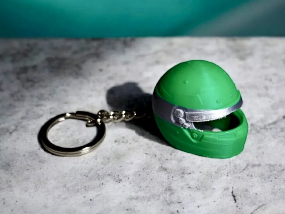 Racing Helmet Keychain
