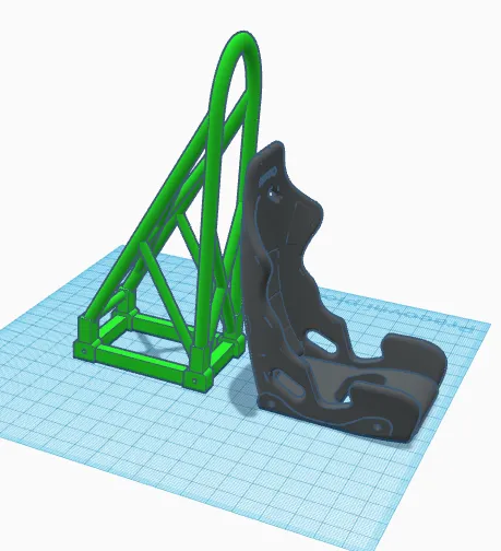 Racing seat phone stand with roll cage, photo 2 of 4 - Desk Mobile Stands, holder