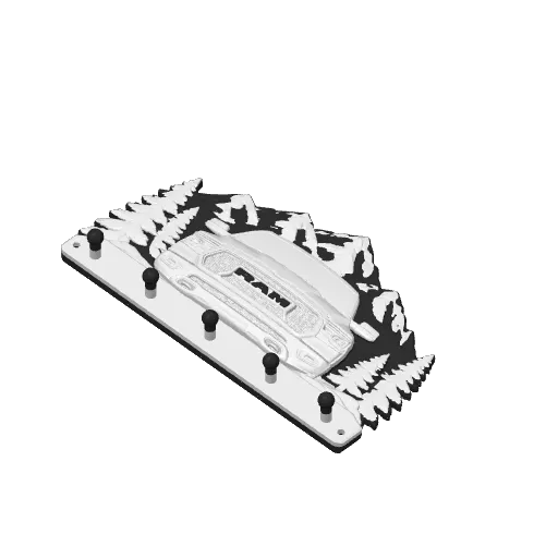 RAM Truck Mountain Key Holder, photo 4 of 4 - RAM Truck Mountain Key Holder Hobby & DIY