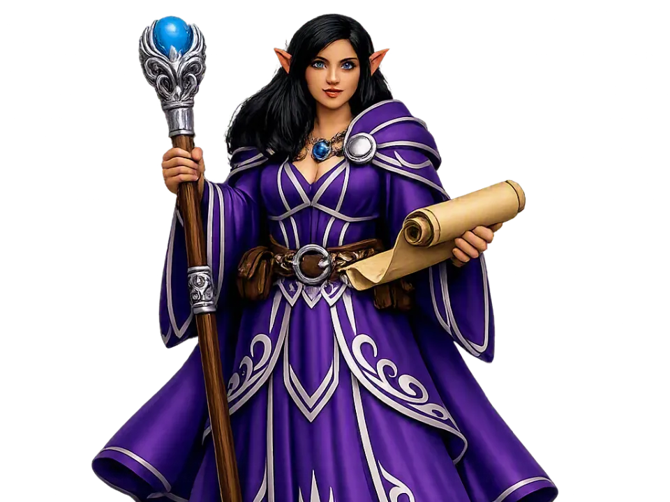 Female Half-elf Wizard - Other Miniatures, in stock in India