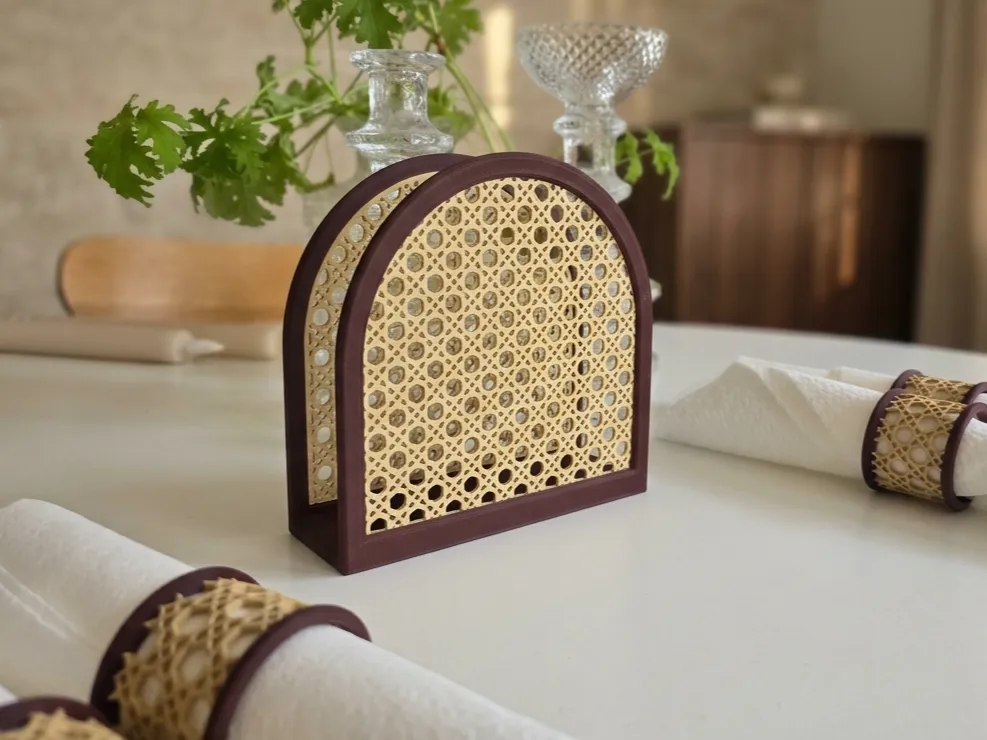 Rattan Napkin Holder, photo 4 of 4 - Rattan Napkin Holder Kitchen & Dining