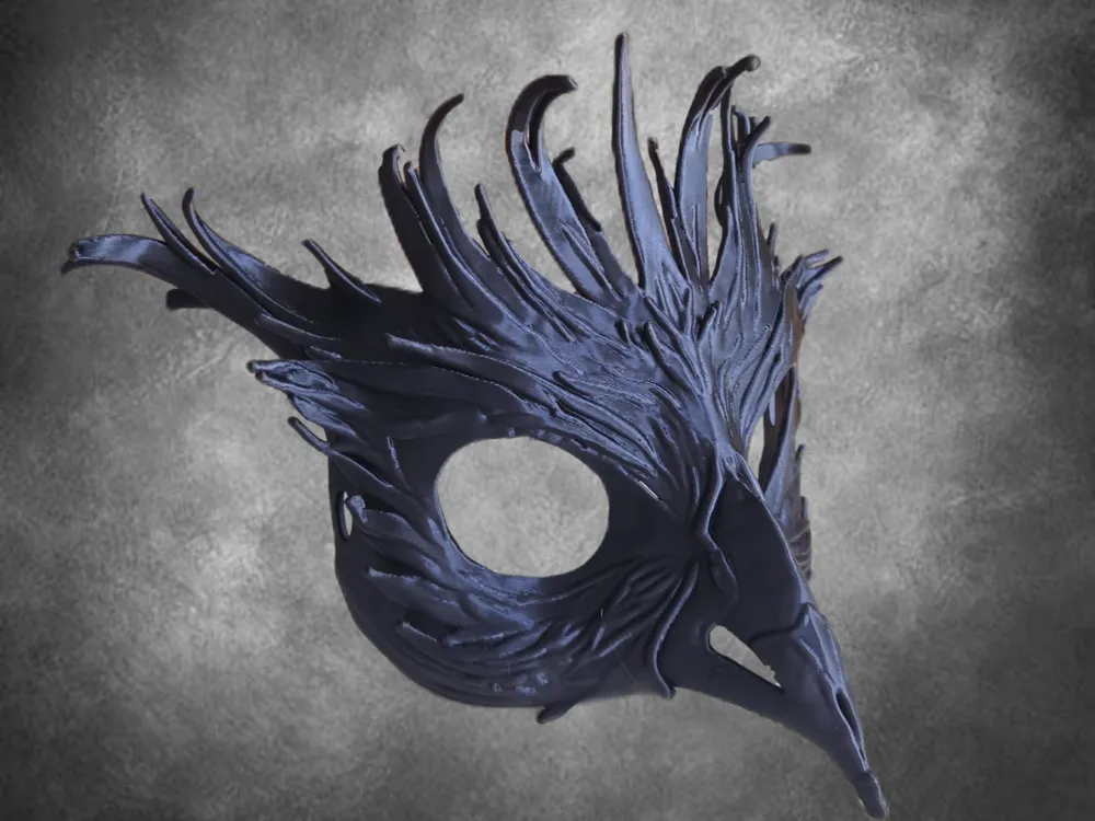 Raven’s Wing Masquerade Mask, photo 4 of 4 - Raven’s Wing Masquerade Mask Props & Cosplay