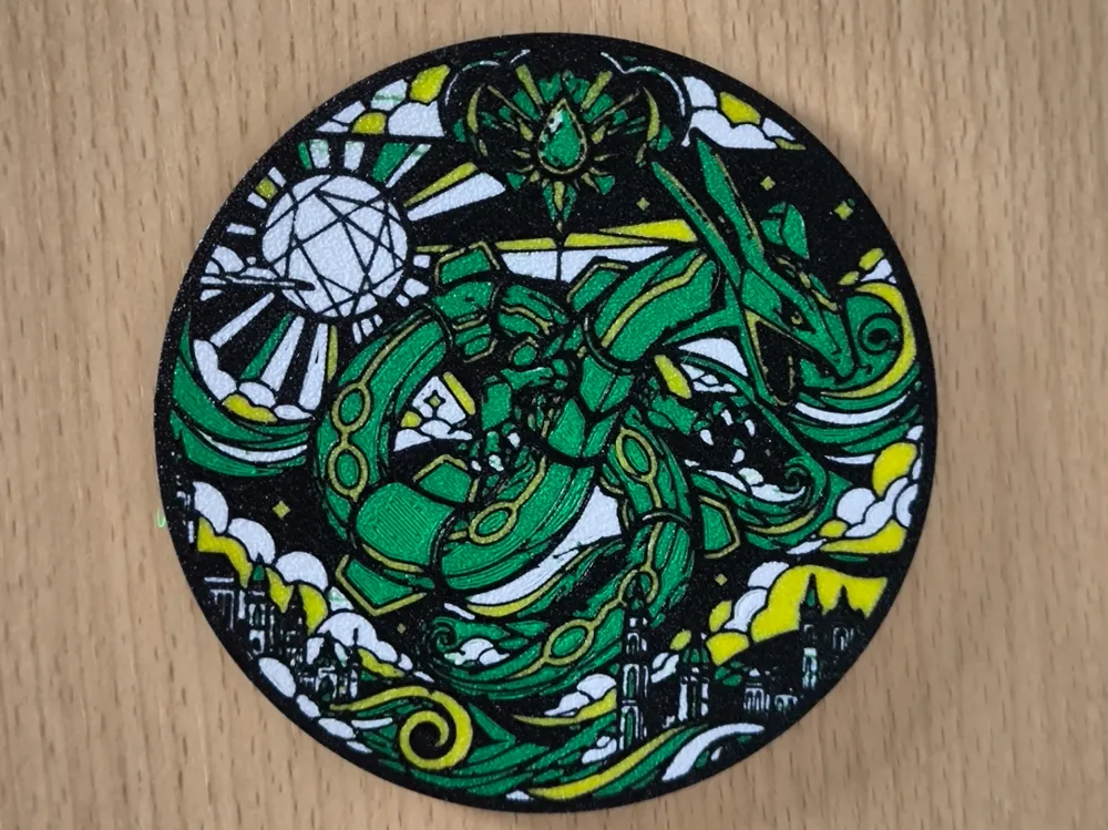 Posavasos_Rayquaza, photo 4 of 4 - Posavasos_Rayquaza Art