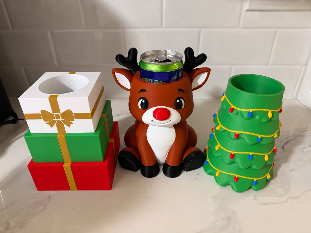 Red Nose Reindeer - Rudolph Can Holder, photo 3 of 4 - Red Nose Reindeer - Rudolph Can Holder Household
