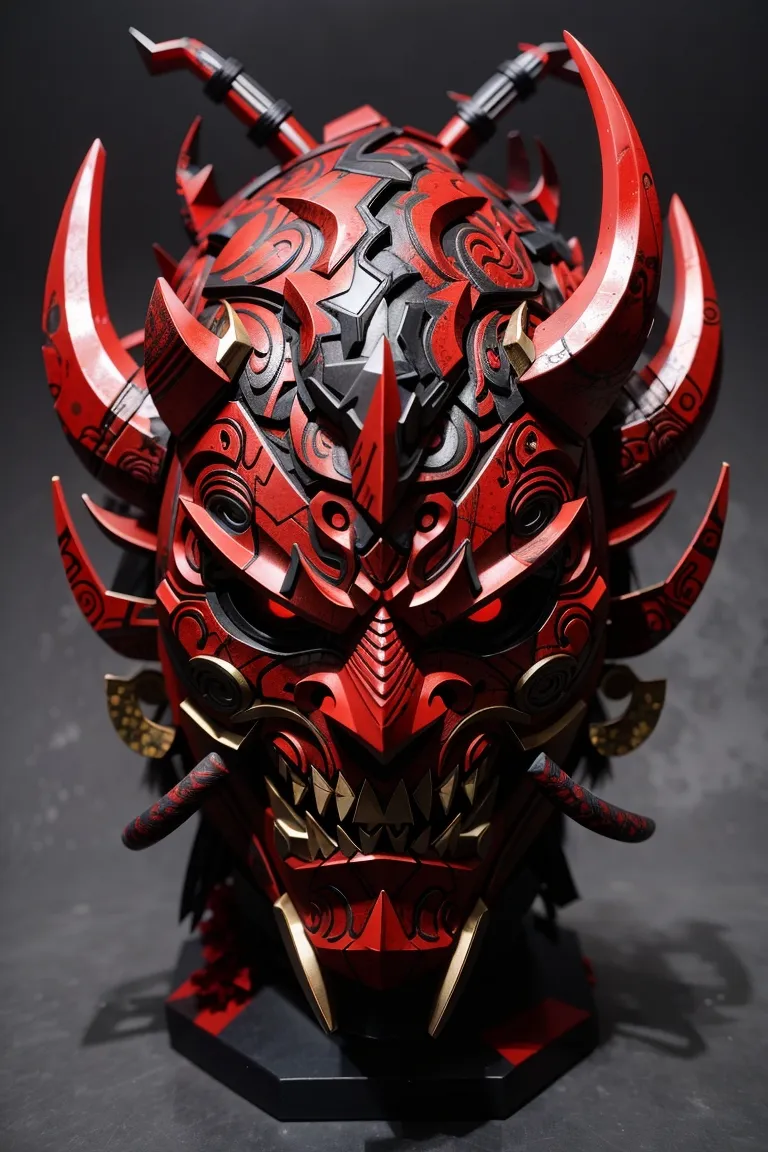 Red Oni Mask - Oni & Hannya Masks, in stock