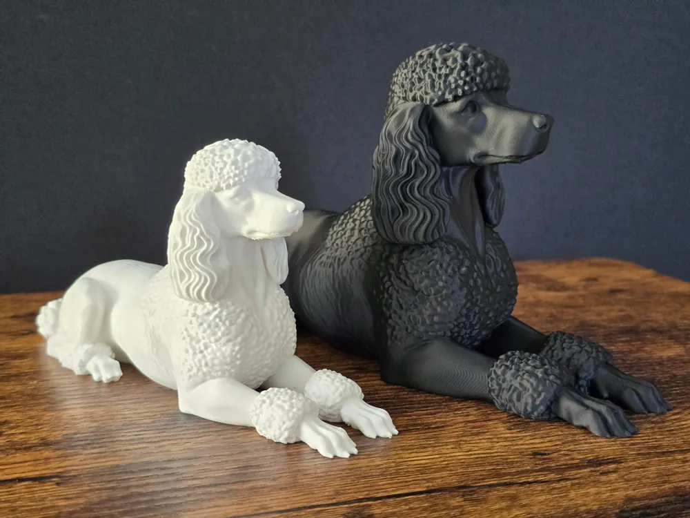 Reimagined Art: Poodle - Continental Cut - Dog Breed Figurines, in stock