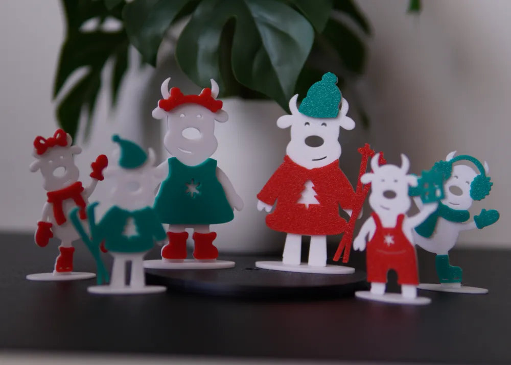 Reindeer Family Kit Card - Festivities, in stock in India