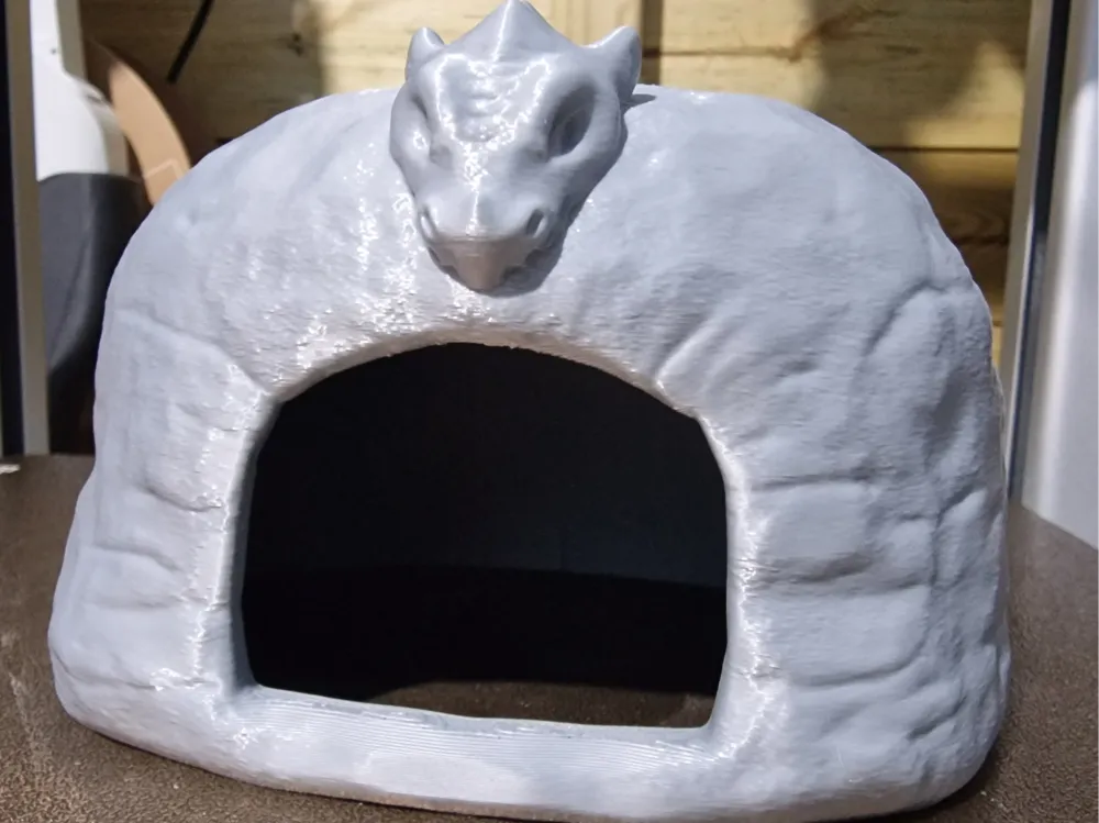 Reptile Rock Hide - Dragon Skull