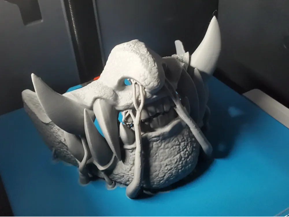 Reptile skin oni mask