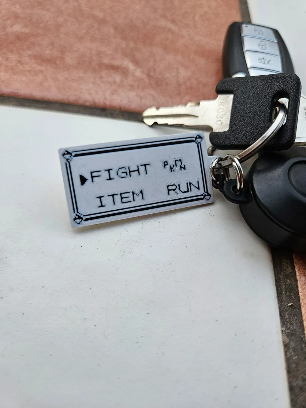 Retro Pokemon Fight Menu Keychain, photo 3 of 4 - Retro Pokemon Fight Menu Keychain Generative Art