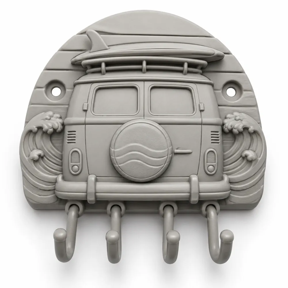 Retro Surf Van Wall Key Holder, photo 3 of 4 - Retro Surf Van Wall Key Holder Tools