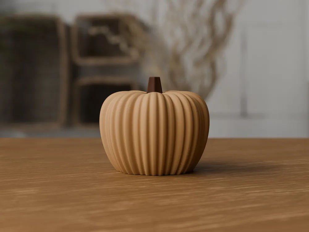 Ribbed Autumn Pumpkin | Halloween Decor, photo 2 of 4 - Ribbed Autumn Pumpkin | Halloween Decor Household