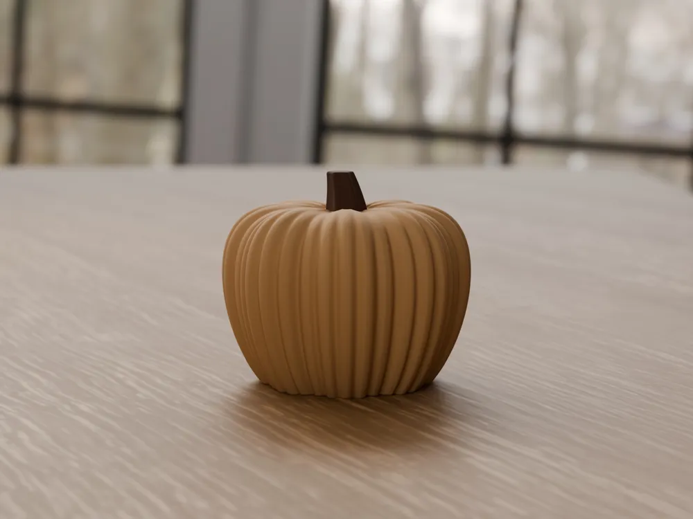 Ribbed Autumn Pumpkin | Halloween Decor, photo 4 of 4 - Ribbed Autumn Pumpkin | Halloween Decor Household