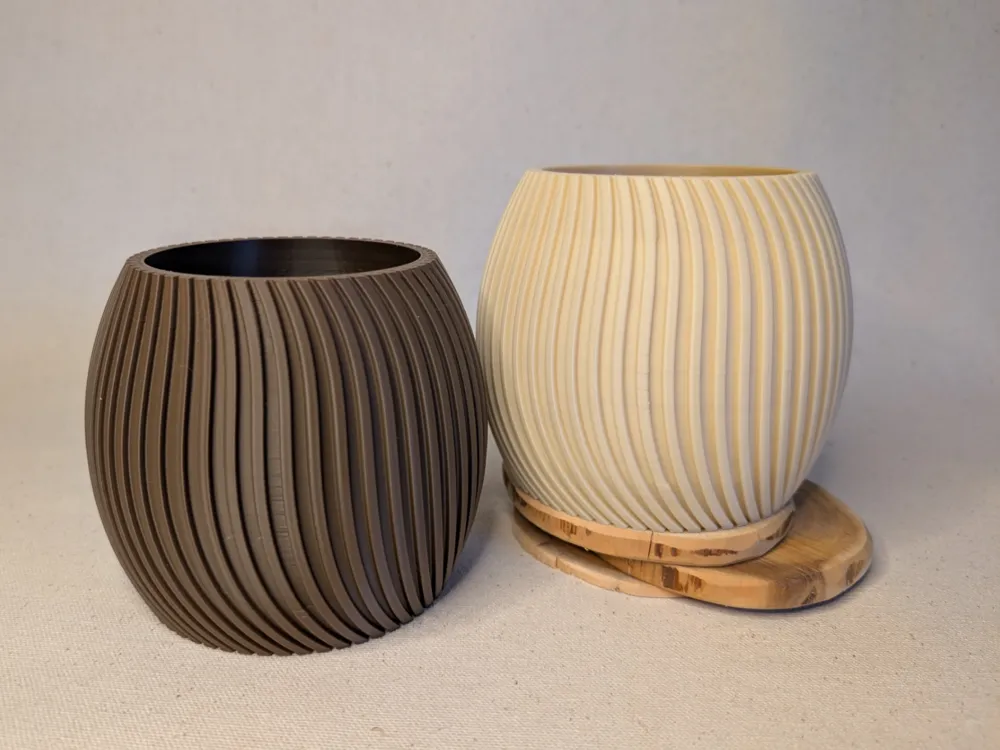 Ribbed Minimalist Plant Pot - Decor, in stock in India