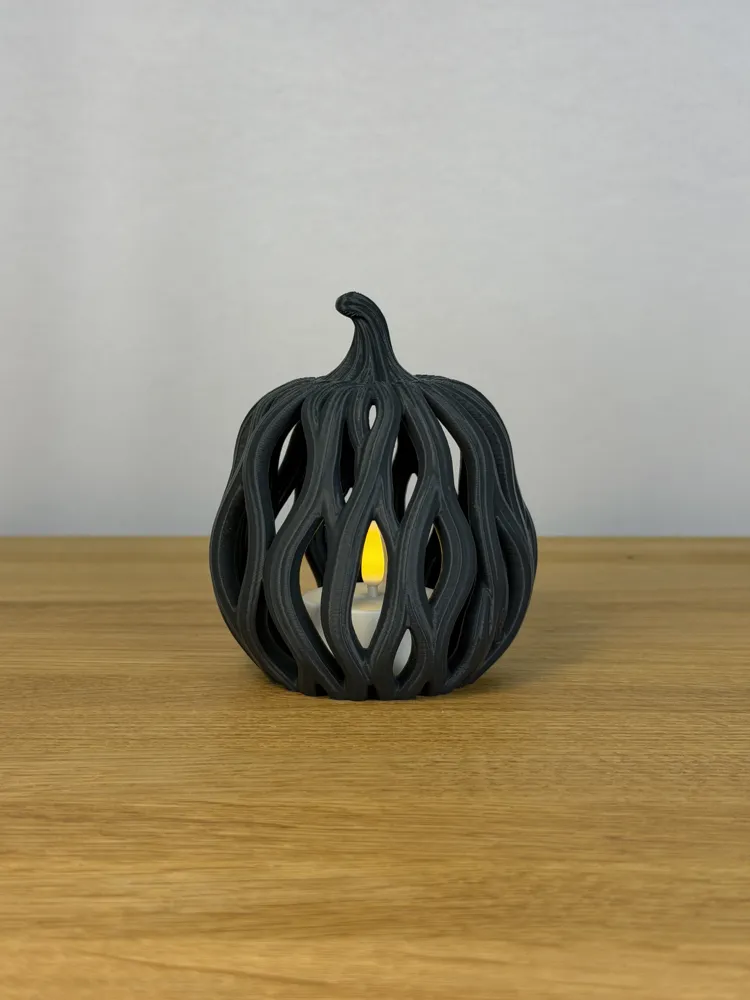Ribbon Pumpkin Lantern, photo 4 of 4 - Ribbon Pumpkin Lantern Home Decor Items