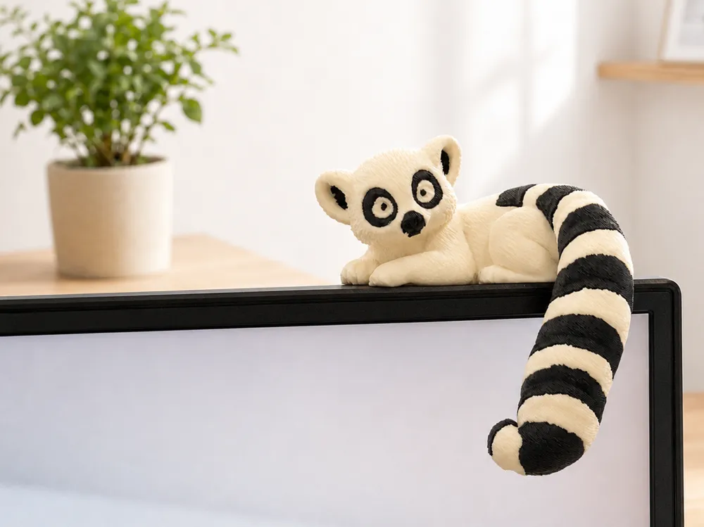 Ring-Tailed Lemur Monitor Buddy, Screen Topper, photo 4 of 4 - Ring-Tailed Lemur Monitor Buddy, Screen Topper Household