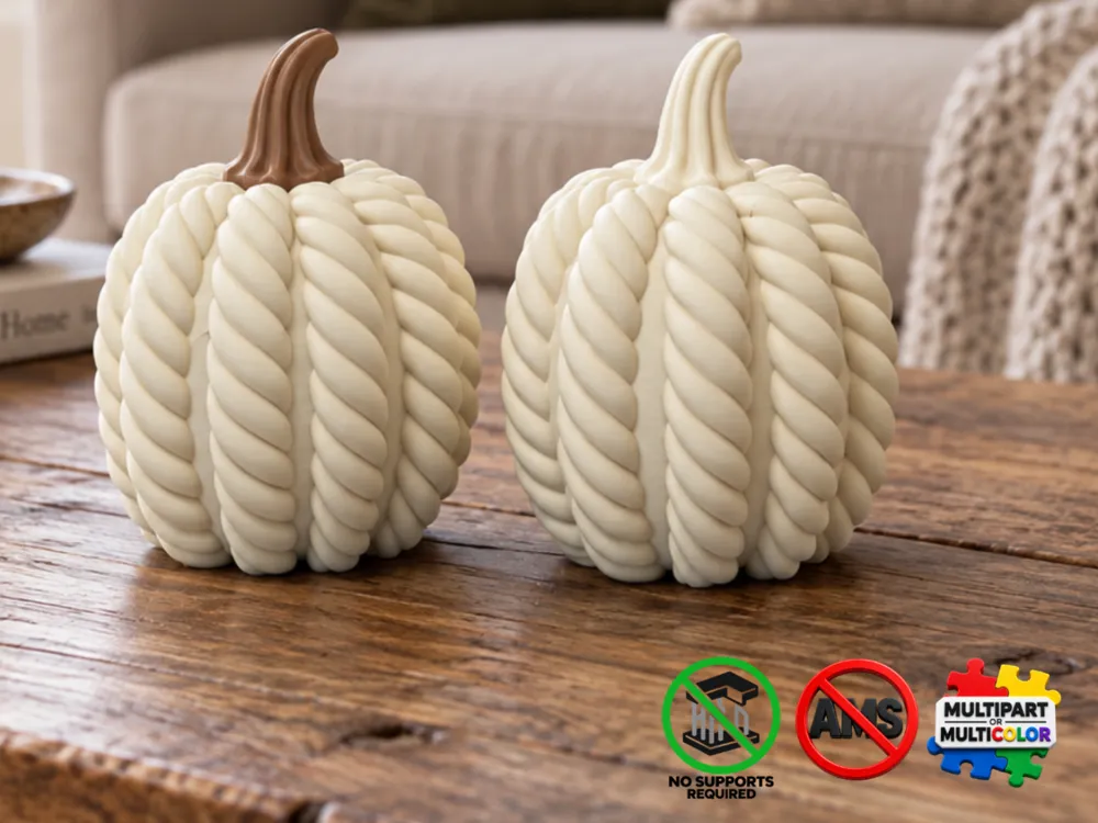 ROPE PUMPKIN LONG - MODERN HALLOWEEN DECO / AUTUMN - Decor, in stock in India