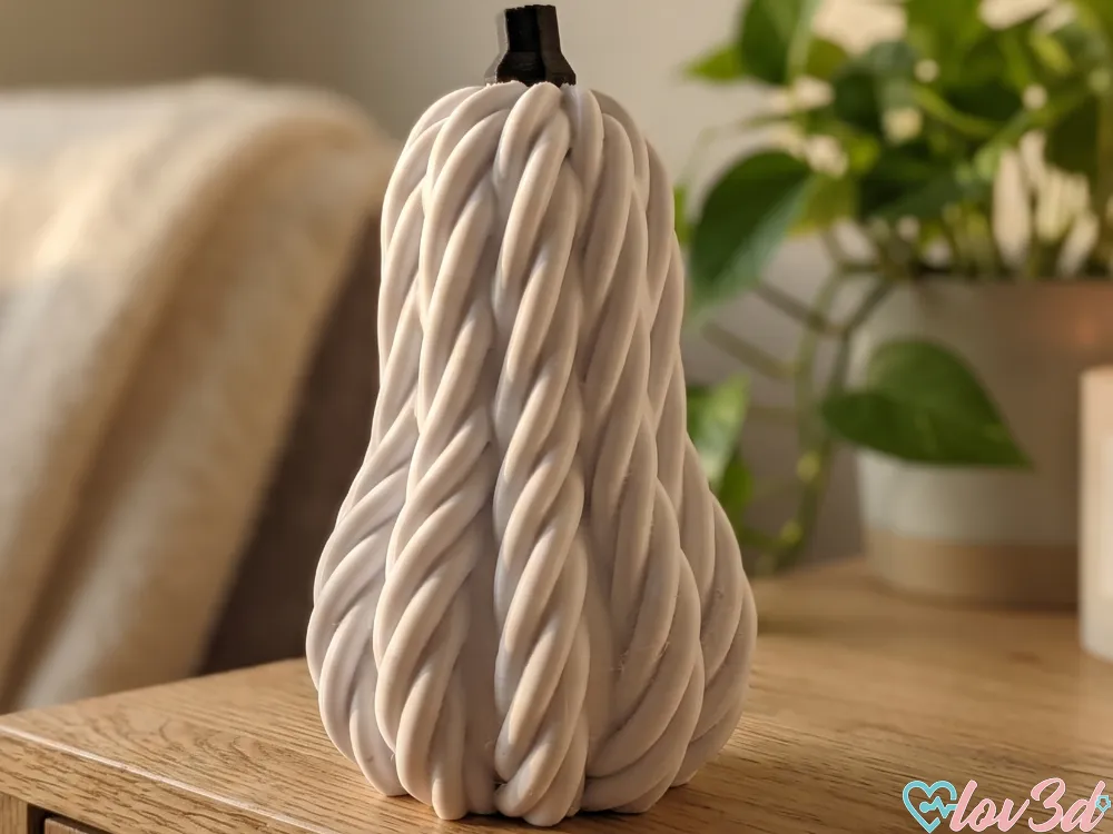 Rope Texture Butternut Squash Fall Decor, photo 4 of 4 - Rope Texture Butternut Squash Fall Decor Household