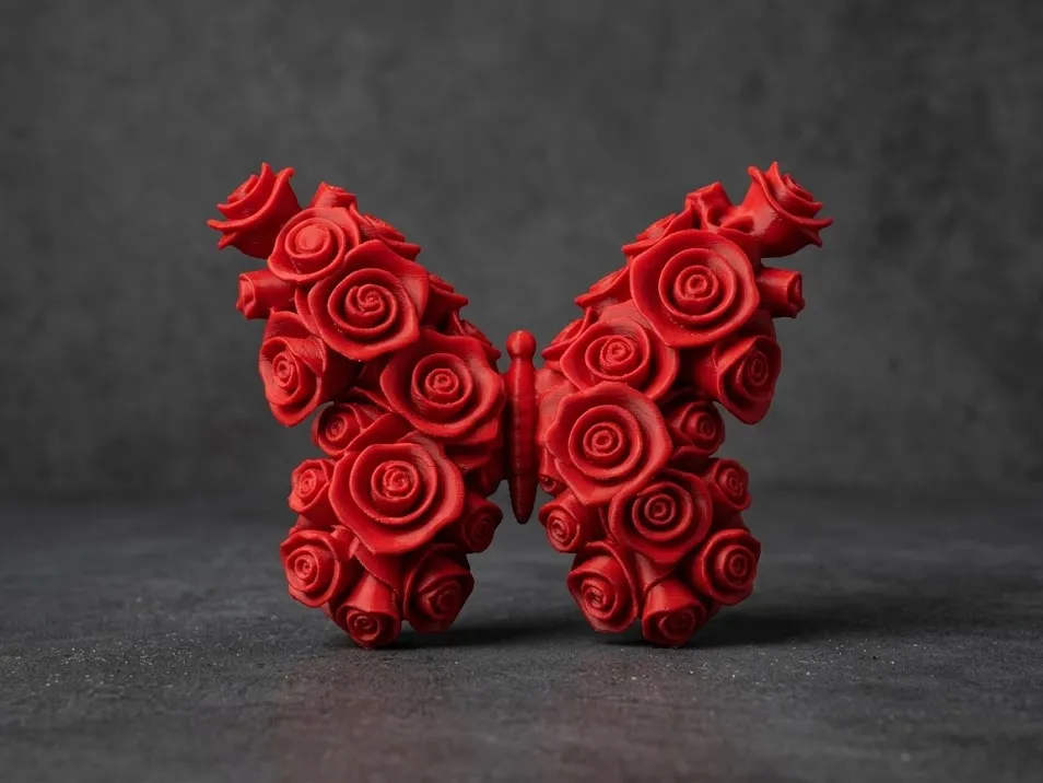 Rose and Butterfly Brooch Magnet, photo 3 of 4 - Rose and Butterfly Brooch Magnet Fashion