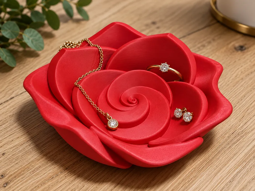Rose Flower Jewelry Tray - Organizers, in stock in India