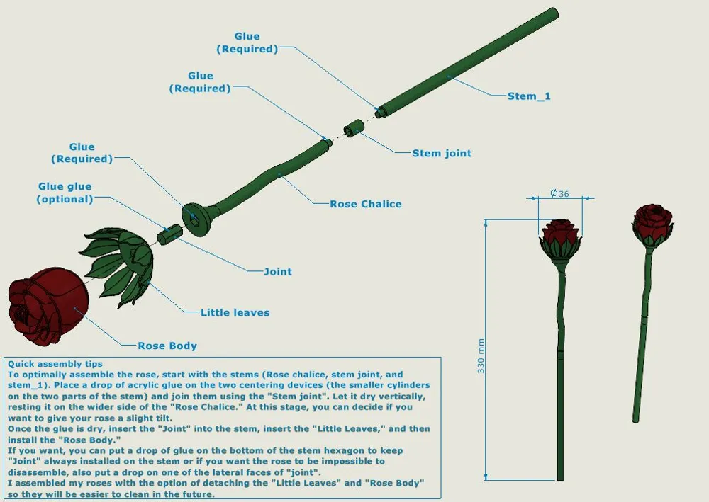 Rose With Stem, photo 2 of 4 - Rose With Stem Art