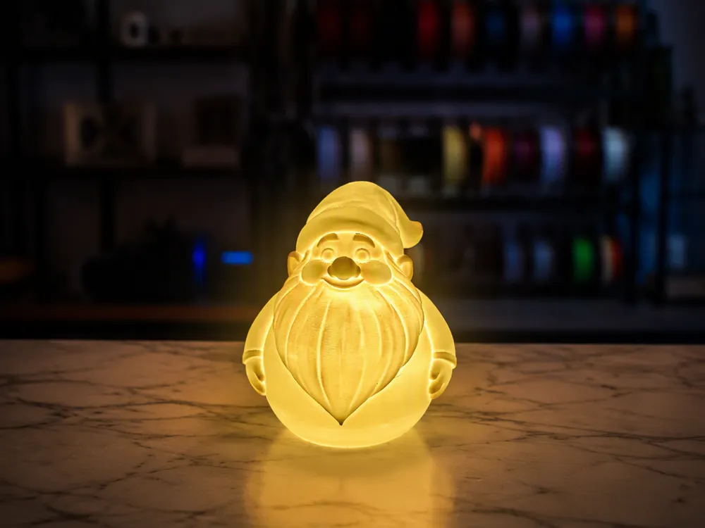 Runder Leuchtwichtel mit großem Bart - Decor, in stock in India