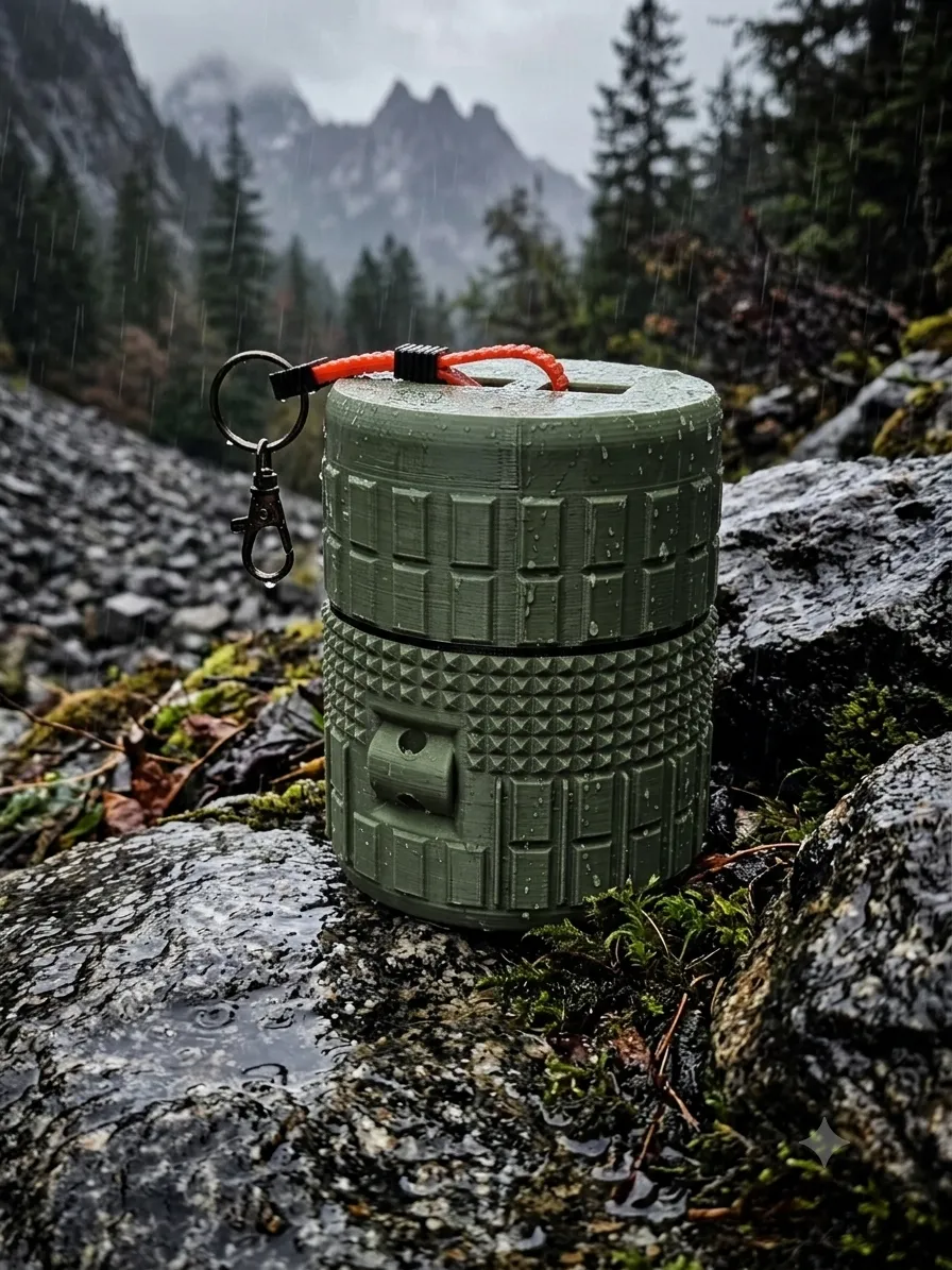 Rugged Dual Compartment Adventure Container, photo 2 of 5 - Small Parts & Compartment Boxes, rugged screwtop container