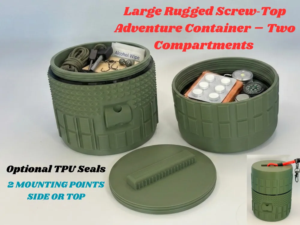 Rugged Dual Compartment Adventure Container - Small Parts & Compartment Boxes, in stock