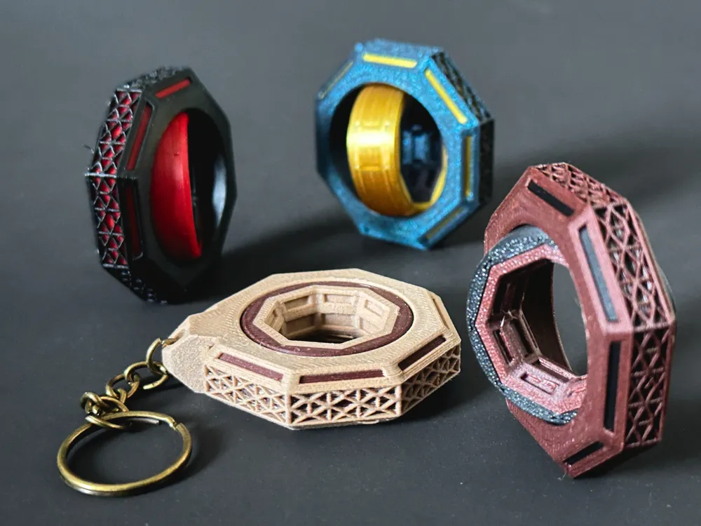 Rustic Gyro Fidget Spinner & Keychain Option, photo 2 of 4 - Rustic Gyro Fidget Spinner & Keychain Option Toys & Games
