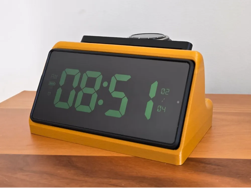 S25 ultra and watch charger dock alarm clock