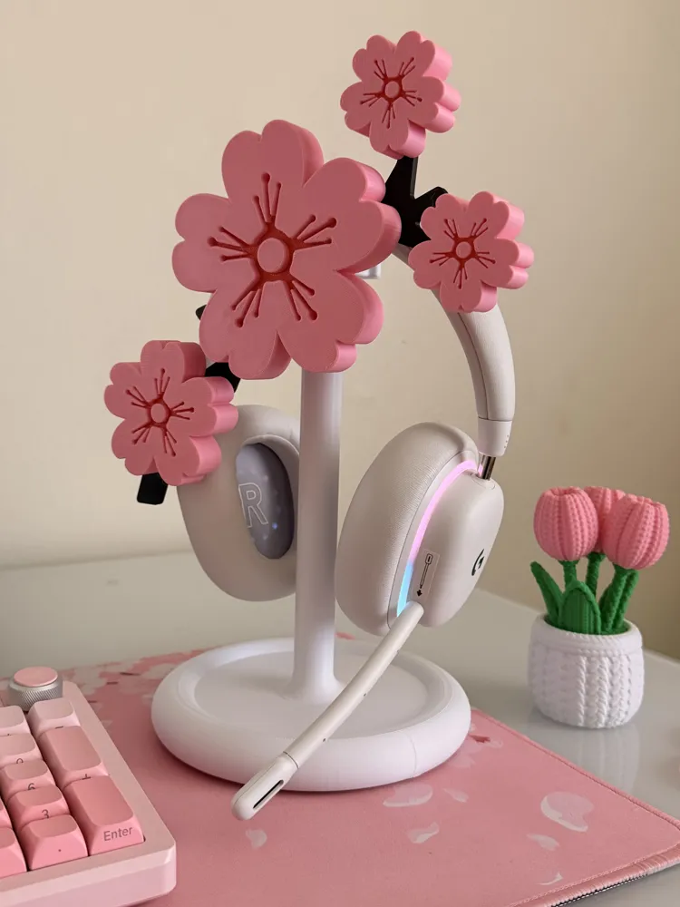 Sakura Cherry Blossom Headphone Stand, photo 3 of 4 - Sakura Cherry Blossom Headphone Stand Mobile & Device Accessories